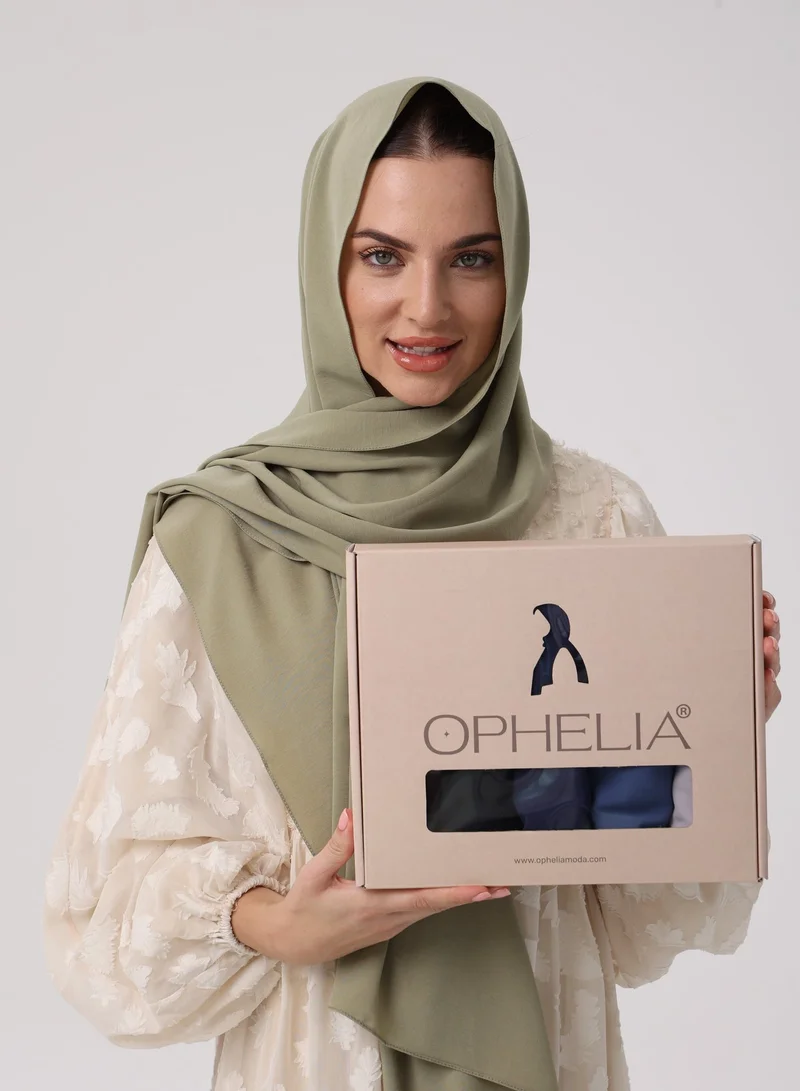 اوفيليا حجاب فاخر من قماش جيرسي الخيزران للنساء (6 قطع) - حجاب يومي ناعم ومطاطي ومسامي - طقم غطاء رأس مريح وغير قابل للانزلاق